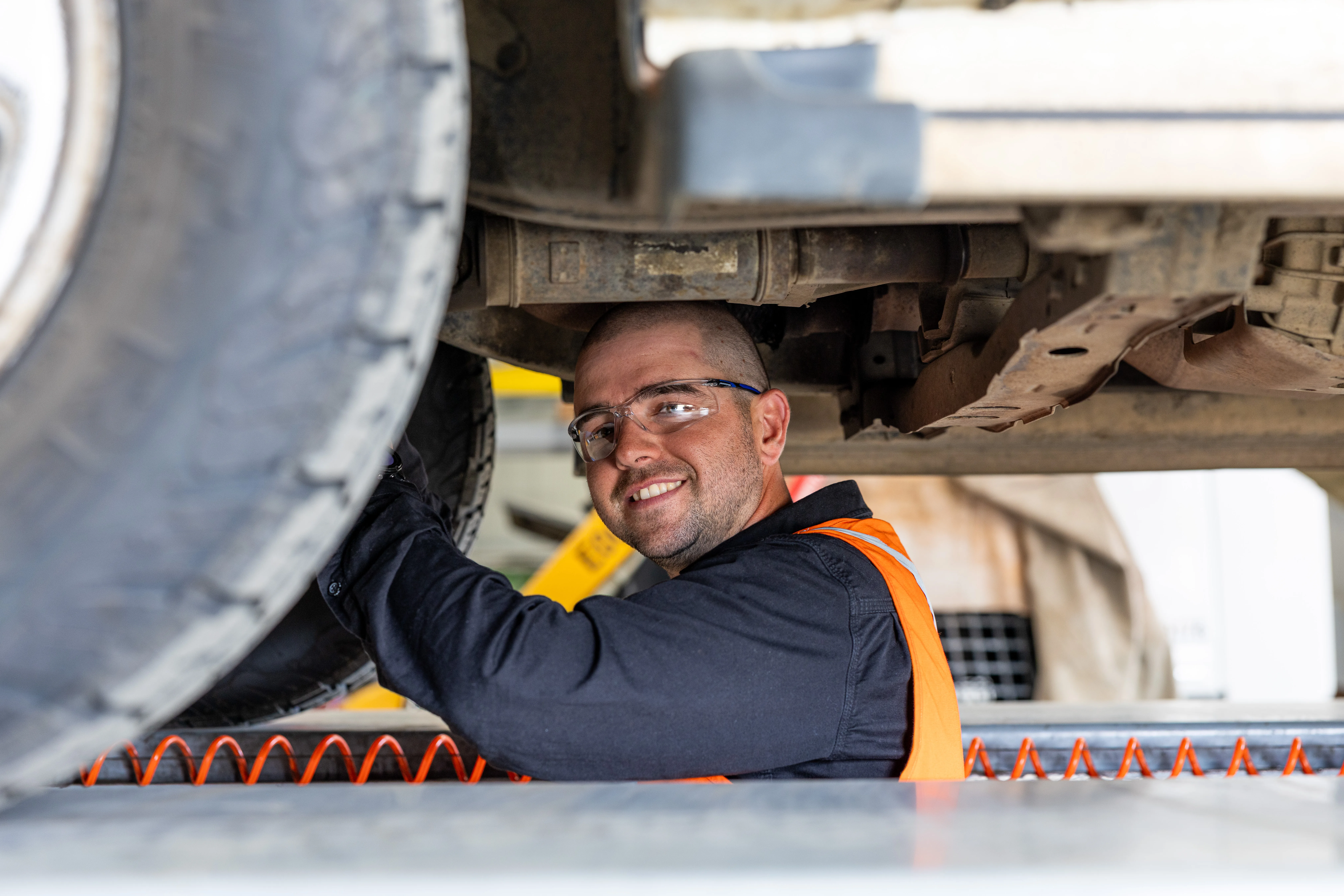 Heavy equipment servicing