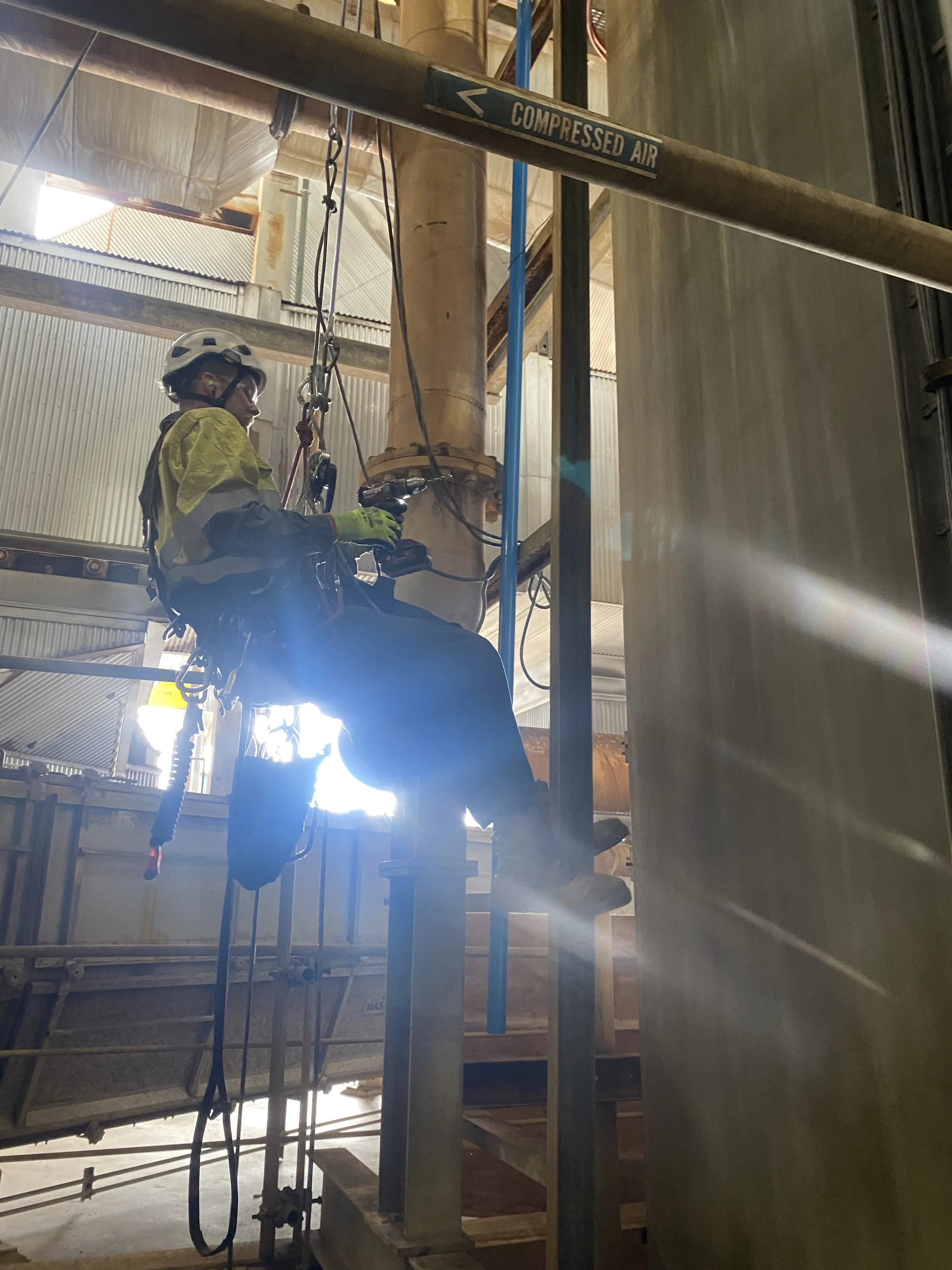 Pipe fabrication in the Morwell workshop